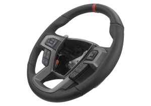 Ford F-150 Steering Wheel Kit - Ford Racing - Raptor Style - Black with Red Sightline - `15-`18 Ford F-150 Steering Wheel Kit - Ford Racing - Raptor Style - Black with Red Sightline - `15-`18
